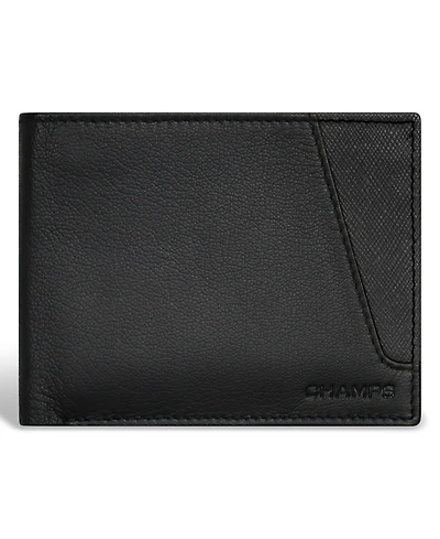 Champs Men's Iconic Collection Leather Center Wing Wallet