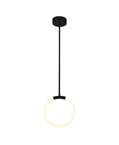 Cwi Lighting 10" Metal Hoops 1 Light Led Pendant