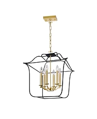 Cwi Lignting 22" Metal Tudor 6 Light Chandelier