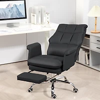 Homcom Executive Office Chair with Footrest, Ergonomic, Reclining,