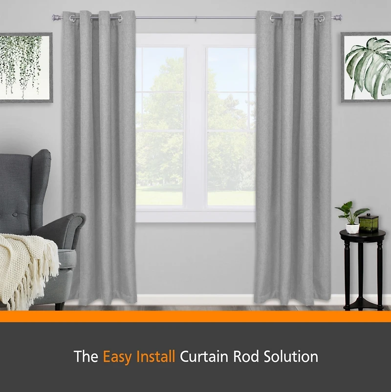 Kenney Jamey 5/8" Adjustable Decorative Curtain Rod for Easy Installation