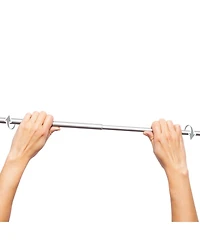 Kenney Easy Install Nicholas Adjustable Tension Rod - No Tools Required, 28-48 Inches, Brushed Nickel Finish