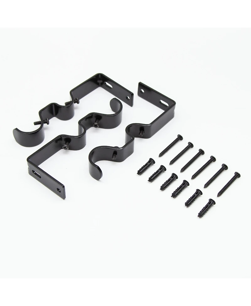 Kenney Mission 1-Inch Premium Double Curtain Rod for Layered Window Treatments