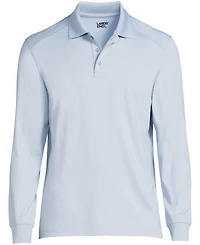 Lands' End School Uniform Men's Long Sleeve Rapid Dry Polo Shirt