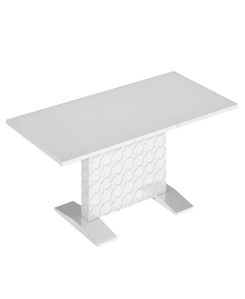 Boyel Living Glossy Wood Telescopic Dining Table