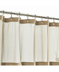 Awesome Home Cotton Blend Soft Waffle Weave Shower Curtain with Snap Liner, 72"X84"