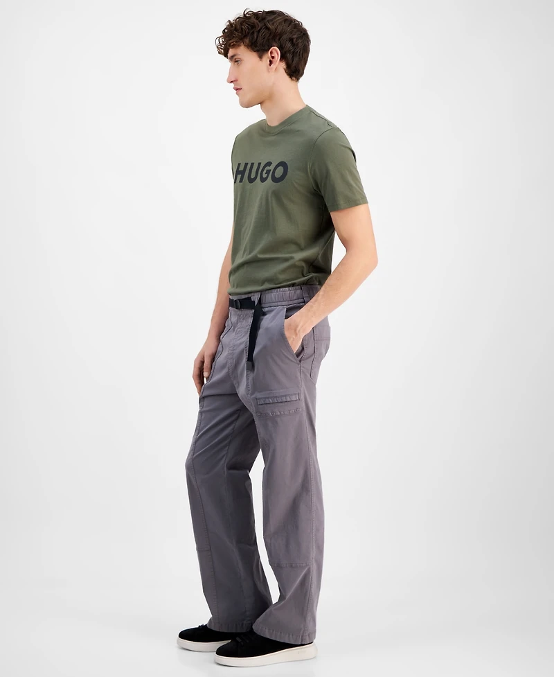 Hugo by Boss Men's Gunner Classic Fit Belted Casual Trousers
