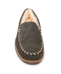Minnetonka Men's Suede Sheepskin Tobie Slippers
