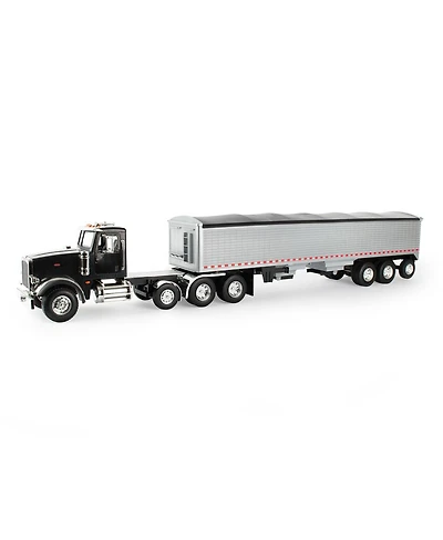 1/16 Big Roads Farm Black Peterbilt Model with Grain Trailer and Lights & Sounds