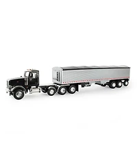1/16 Big Roads Farm Black Peterbilt Model with Grain Trailer and Lights & Sounds