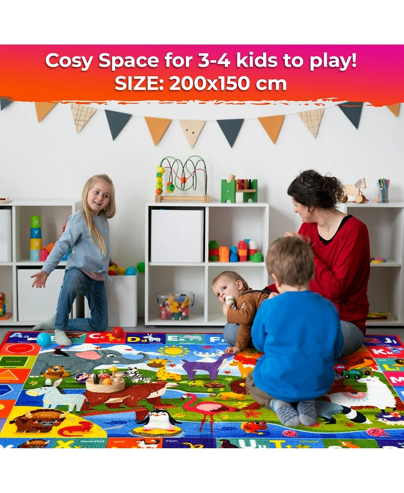 Quokka 78x59 Abc Classroom Rug for Kids - Alphabet Learning Area