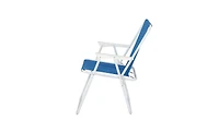 Slickblue Blue Oxford Cloth Iron Outdoor Beach Chair – Lightweight and Durable for Relaxing by the Water