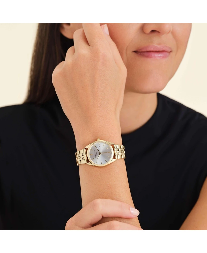 Rosefield Ace Xs Women's Gold Tone Stainless Steel Bracelet Watch 29mm