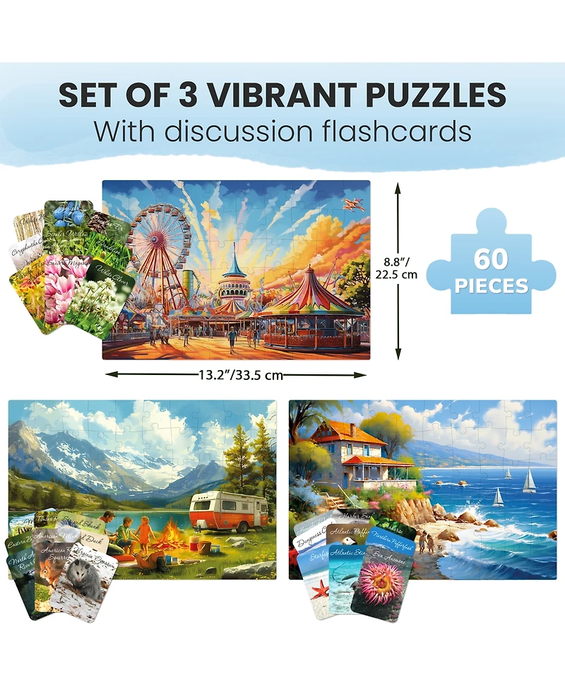 Quokka 3SET Pieces Dementia Puzzles for Elderly