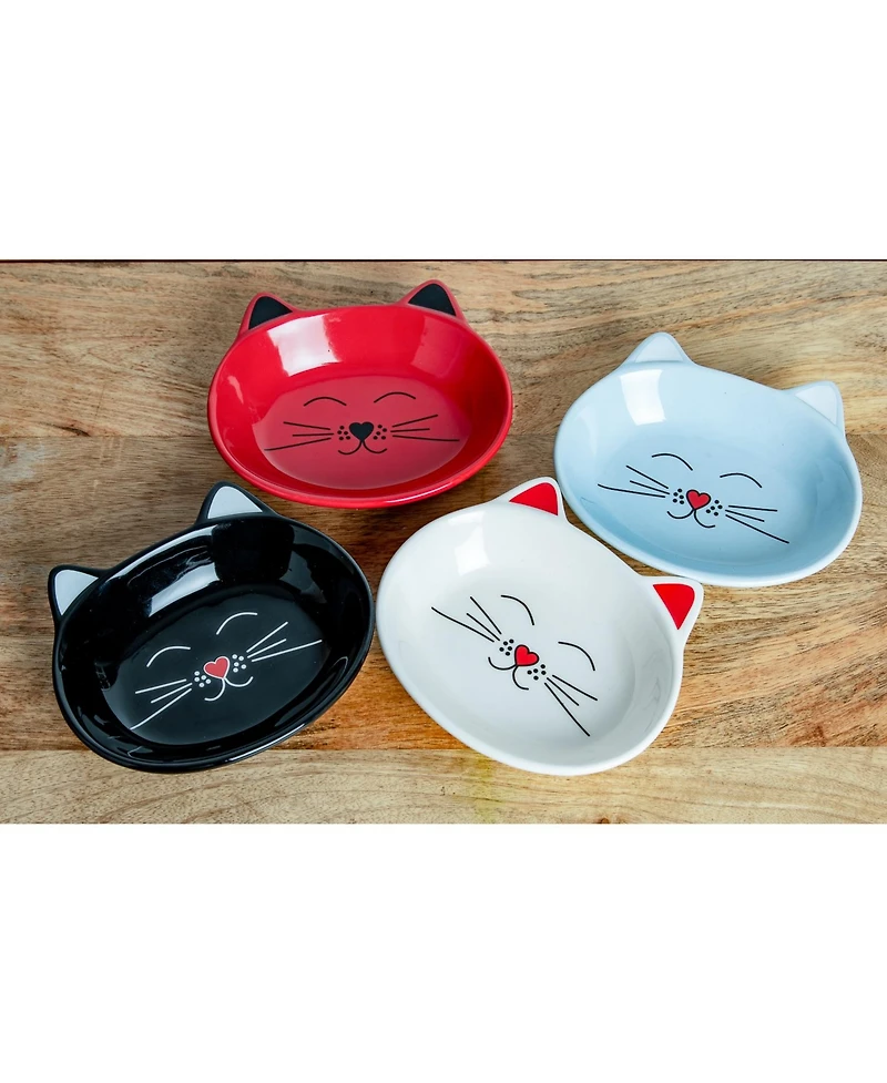 Park Life Designs Set of four Oscar Collection Cat Dining Dishes