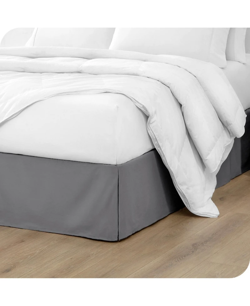 Bare Home Tailored 15" Full Xl Pleated Bedskirt