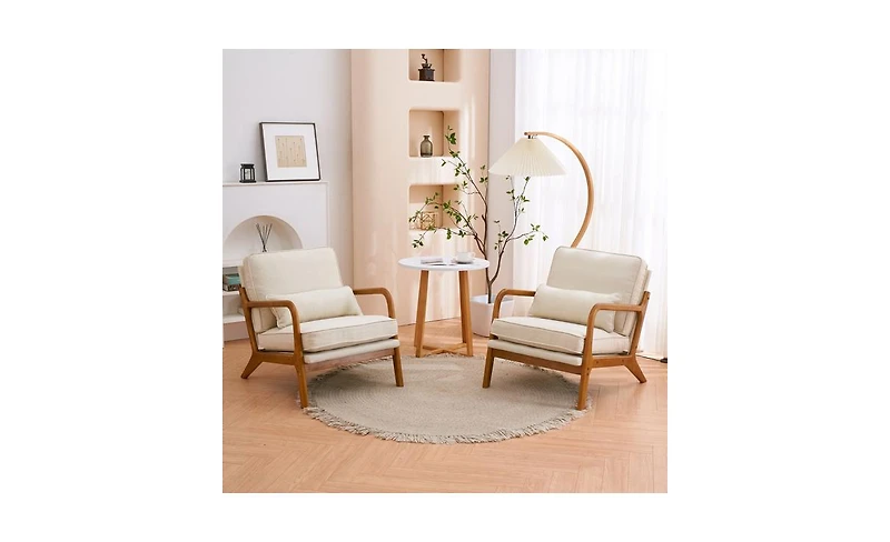 Slickblue Upholstered Single Lounge Chair, Stylish Indoor Accent Chair for Living Room