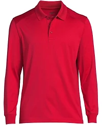 Lands' End School Uniform Men's Long Sleeve Rapid Dry Polo Shirt
