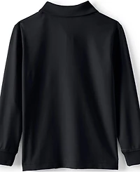 Lands' End School Uniform Men's Long Sleeve Rapid Dry Polo Shirt