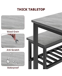 gaomon Dining Table Set for 4, Modern Kitchen Table with 2 Chairs and Bench , 4-Person Dining Room Table Set