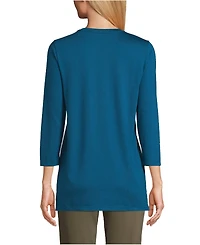 Lands' End Women's 3/4 Sleeve Cotton Supima Tunic