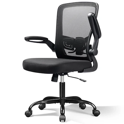 Galaxhero Heavy-Duty 300 lb Capacity Ergonomic Mesh Office Chair for Home & Gaming with Flip-Up Arms, Adjustable Lumbar Support and Tall Back