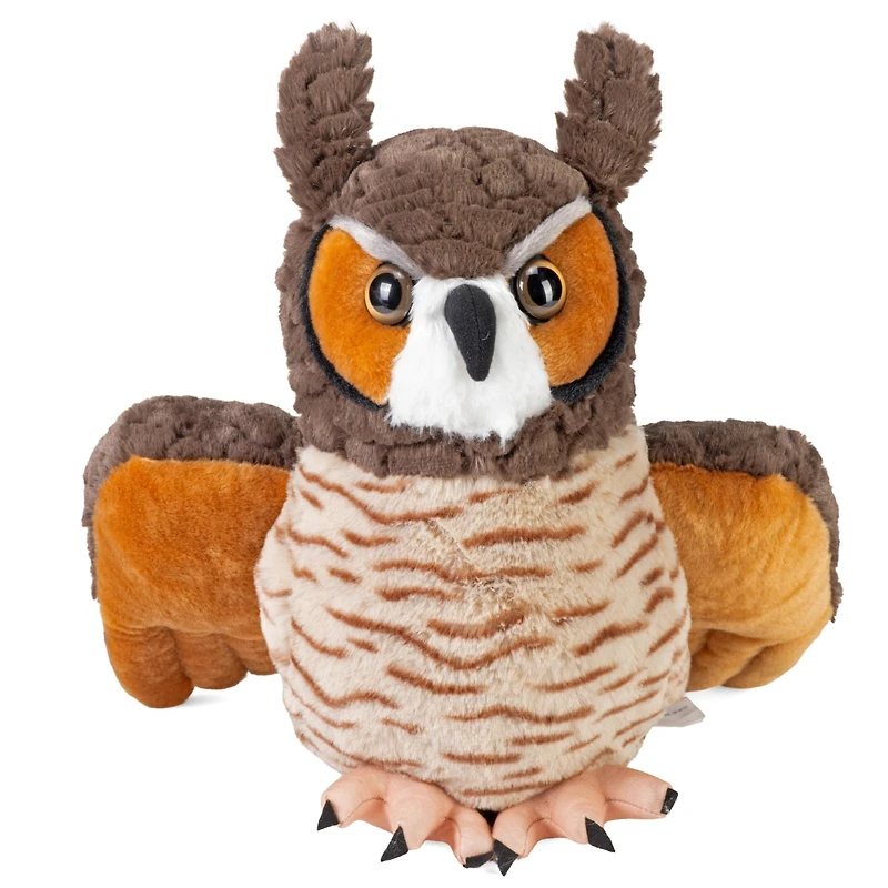 Wild Republic Cuddlekins Great Horned Owl Stuffed Animal, 12 Inches