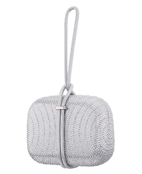 Nina Crystal and Stud Patterned Minaudiere Clutch