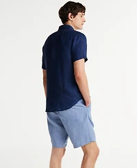 Tommy Hilfiger Men's Short-Sleeve Pigment-Dyed Linen Button-Front Shirt