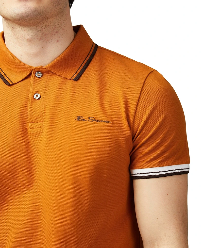 Ben Sherman Men's Signature Pique Short Sleeve Polo Shirt