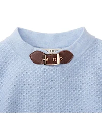 Hope & Henry Baby Girls Square Sweater Cape