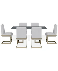 Emila 7 Pc. Dining Set (Rectangular Table & 6 Chairs), Created for Macy's