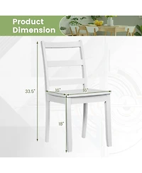 Gymax Dining Chairs Set of 2 Wood Dining Room Kitchen Side Chairs for Living Room