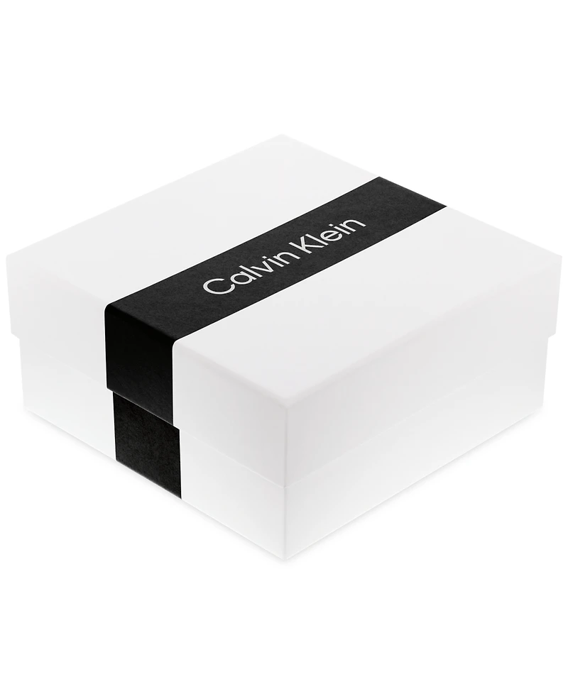 Calvin Klein Gold-tone Stainless Steel Logo Ring Double Chain Bracelet