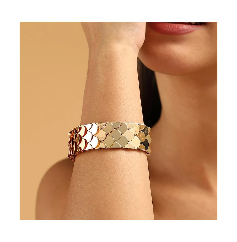 Sohi Women's The Python Cuff Bracelet