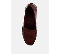 Croyda Fringed Nubuck Loafers