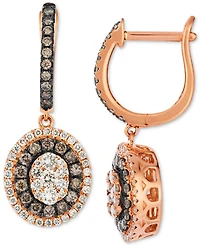 Le Vian Chocolate Diamond & Nude Diamond Drop Earrings (1 ct. t.w.) in 14k Strawberry Gold