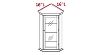 Kings Brand Furniture Cambridge Corner Curio Storage Cabinet