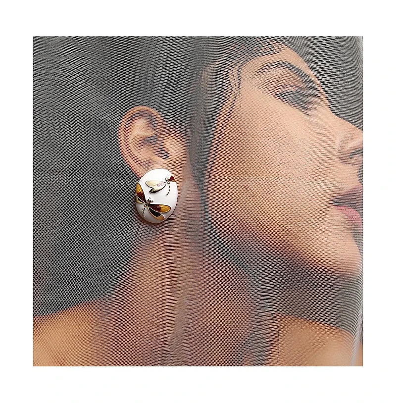 Sohi Women's The Dragonfly Stud Earrings