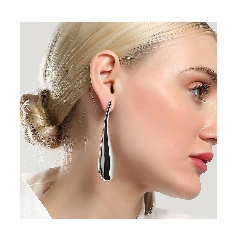 Sohi Women's The Elongated Drip Drop Earrings
