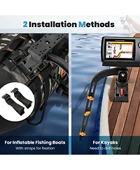 Hongge 360° Rotatable Fishing Boat Accessory Set of 2 with Mount Bracket