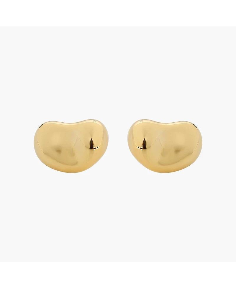 Sterling Silver 18k Gold Plated Alexandra Stud Earrings – Dainty Summer Earrings, Lightweight, Vacation Style, Warm Weather Look