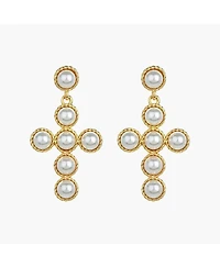 Sterling Silver 18k Gold Plated Victoria Pearl Earrings – Dainty Summer Earrings, Lightweight, Vacation Style, Warm Weather Look