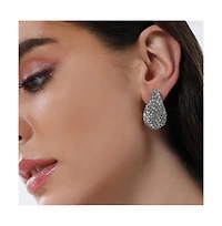 Sohi Women's The Medium Cristal Teardrop Stud Earrings