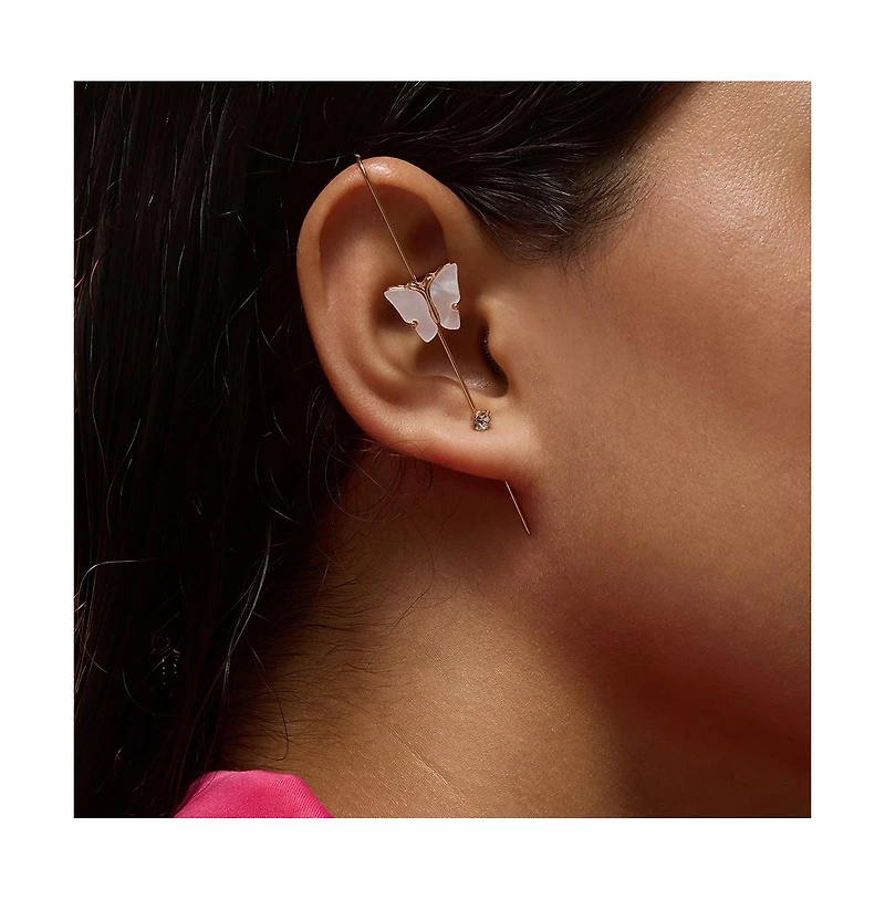 Sohi Women's The Papillon Cuff Earrings