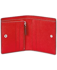 Lauren Ralph Lauren Crosshatch Leather Compact Wallet