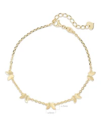 Devata Butterfly Chain Bracelet in 14K Gold, 6.5 in adj to 7.5 in, approx. 2.9 grams