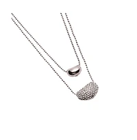 Sohi Women's Bling Bean Multi-Strand Necklace