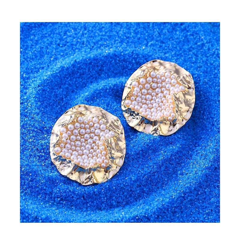 Sohi Women's The Lilypad Drop Earrings