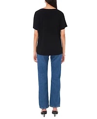 Vince Camuto Women's Oversized High-Low Hem Crewneck Top